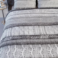 Rivièra Maison Tricot Chaud Grey dekbedovertrek grijs - Circular Dreams