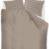 vtwonen Grid sand dekbedovertrek beige - Circular Dreams