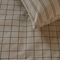 vtwonen Grid sand dekbedovertrek beige - Circular Dreams