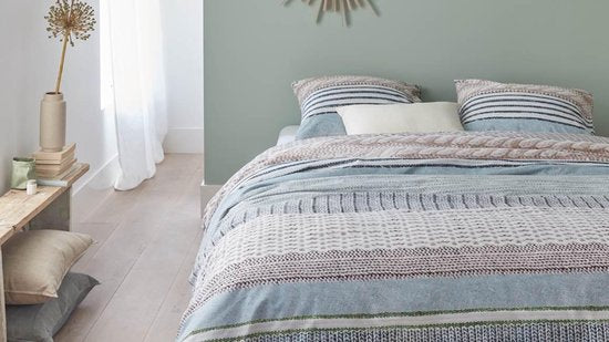 Ariadne at Home Embrace Blue Green dekbedovertrek blauw zonder kussensloop