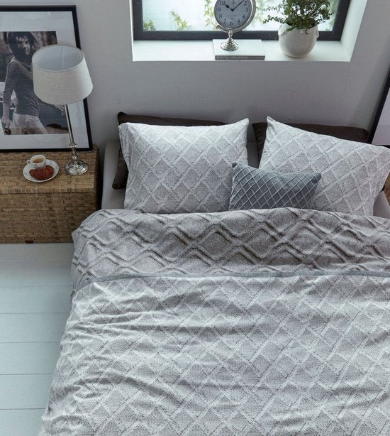 Rivièra Maison Warmness Grey dekbedovertrek grijs