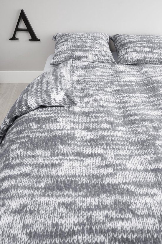 At Home Melee Grey dekbedovertrek grijs