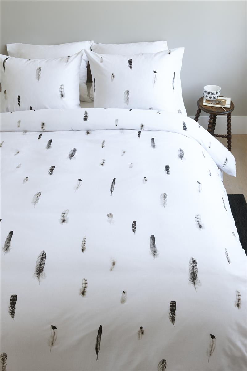 Marjolein Bastin Veder Natural dekbedovertrek wit NL 1 persoons (140 x 200/220cm)