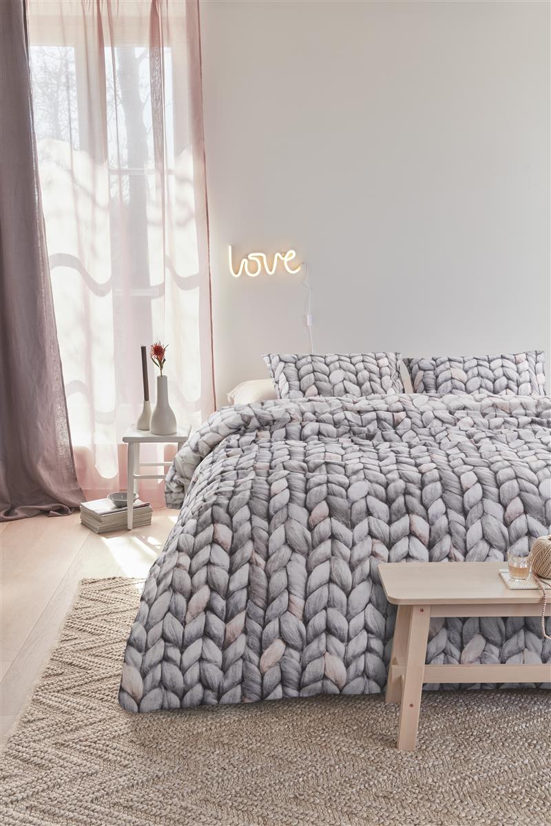 Foto van een Ariadne At Home by Beddinghouse Warmly Dekbedovertrek - Eenpersoons - 140x200/220 - Naturel ean nummer: 8715769671799