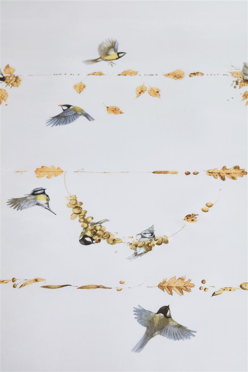 Marjolein Bastin Autumn Birds Natural dekbedovertrek wit NL 1 persoons (140 x 200/220cm)