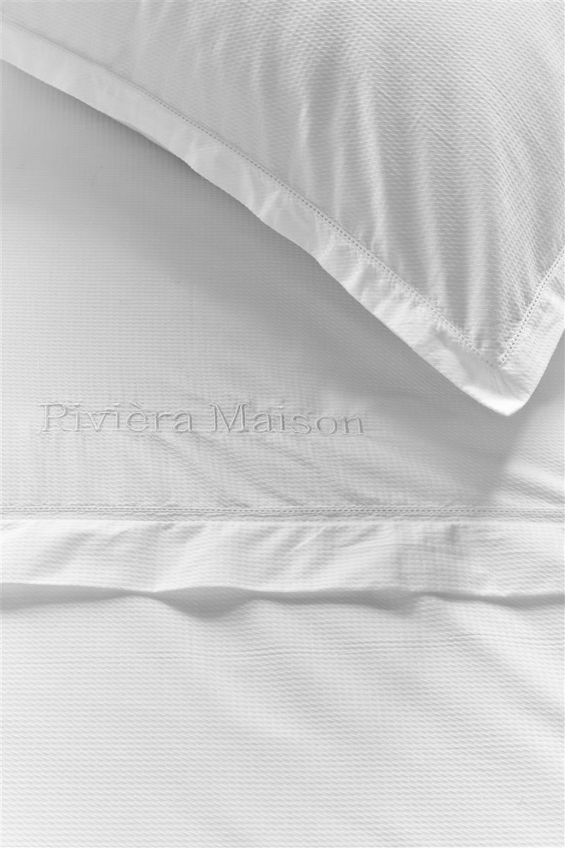 Rivièra Maison Retreat White dekbedovertrek wit NL 1 persoons (140 x 200/220cm)