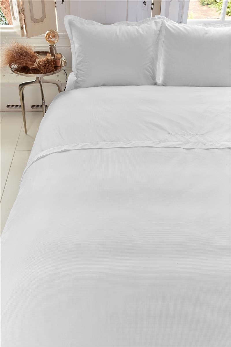 Rivièra Maison Retreat White dekbedovertrek wit NL 1 persoons (140 x 200/220cm)