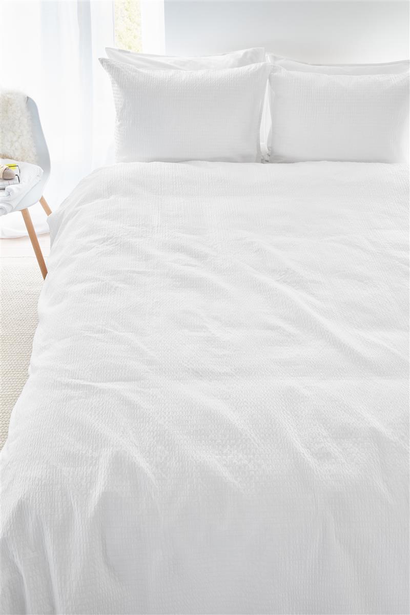 Beddinghouse Wave White dekbedovertrek wit NL 1 persoons (140 x 200/220cm)