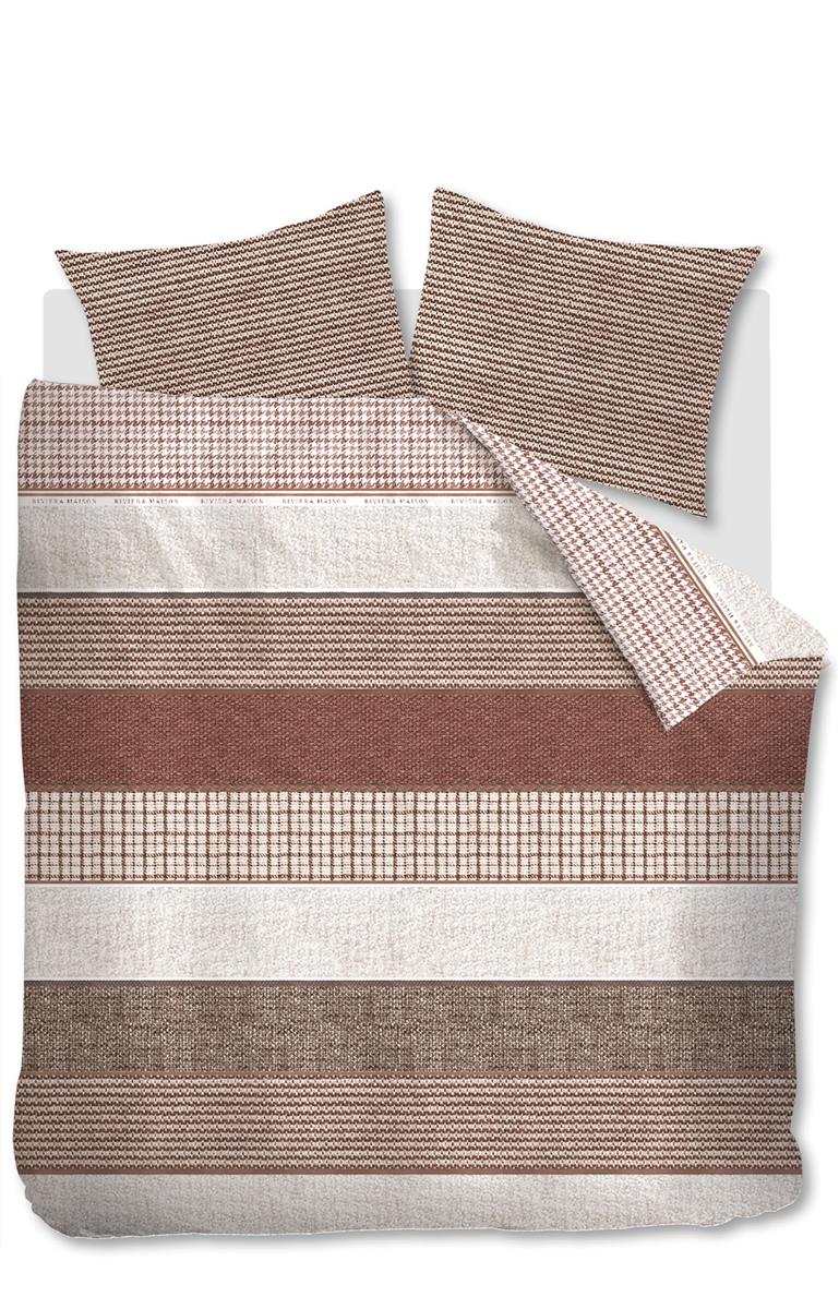 Foto van een Rivièra Maison Tailor Dekbedovertrek - Tweepersoons - 200x200/220 - Steenrood ean nummer: 8719931259150