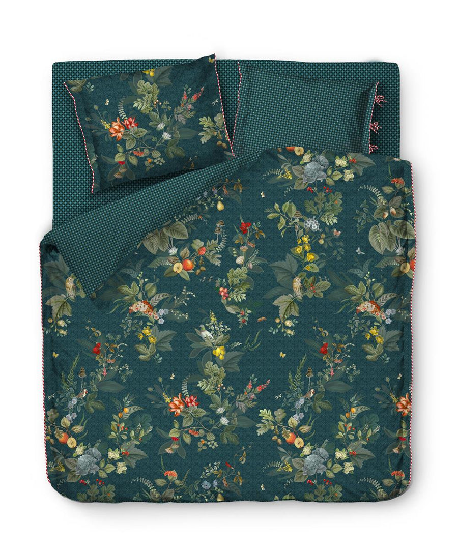Foto van een Pip Studio Fall in Leaf Dekbedovertrek - Lits-Jumeaux - 240x200/220 - Donker Blauw ean nummer: 8719931264383