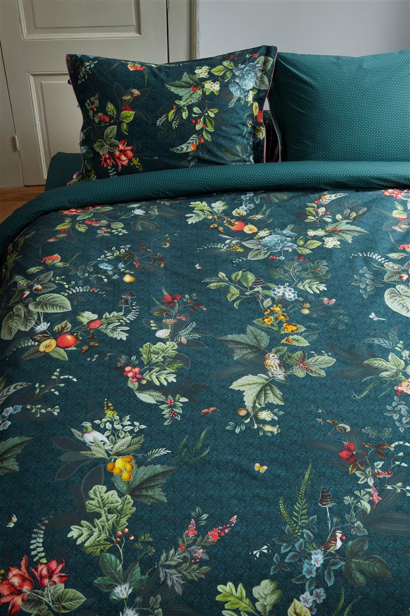 Foto van een Pip Studio Fall in Leaf Dekbedovertrek - Lits-Jumeaux - 240x200/220 - Donker Blauw ean nummer: 8719931264383
