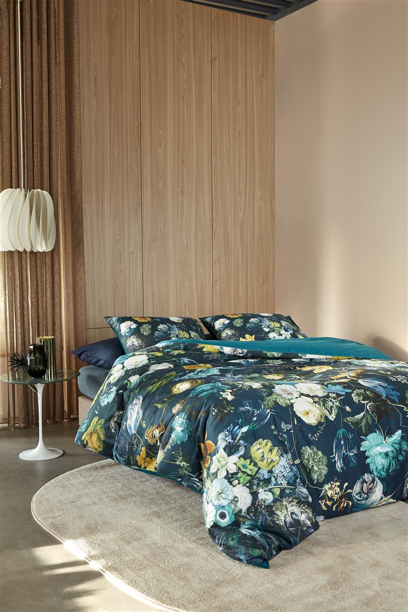 Foto van een Kardol Eta Doro Dekbedovertrek - Eenpersoons - 140x200/220 - Petrol ean nummer: 8719931270179