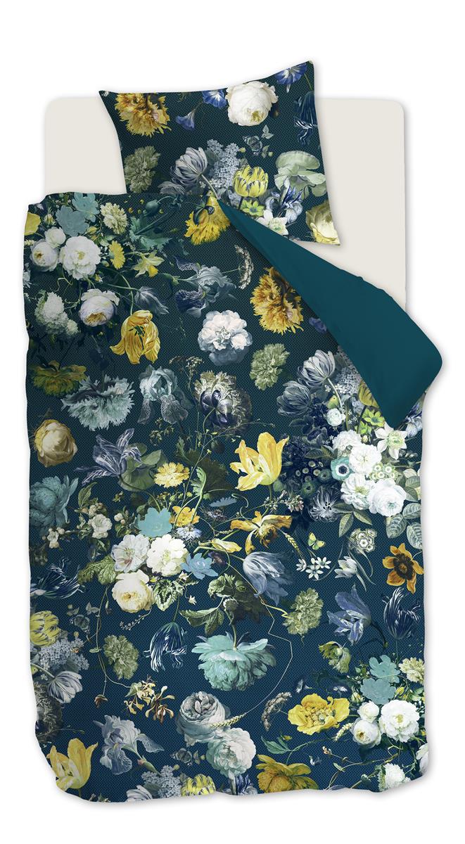 Foto van een Kardol Eta Doro Dekbedovertrek - Eenpersoons - 140x200/220 - Petrol ean nummer: 8719931270179