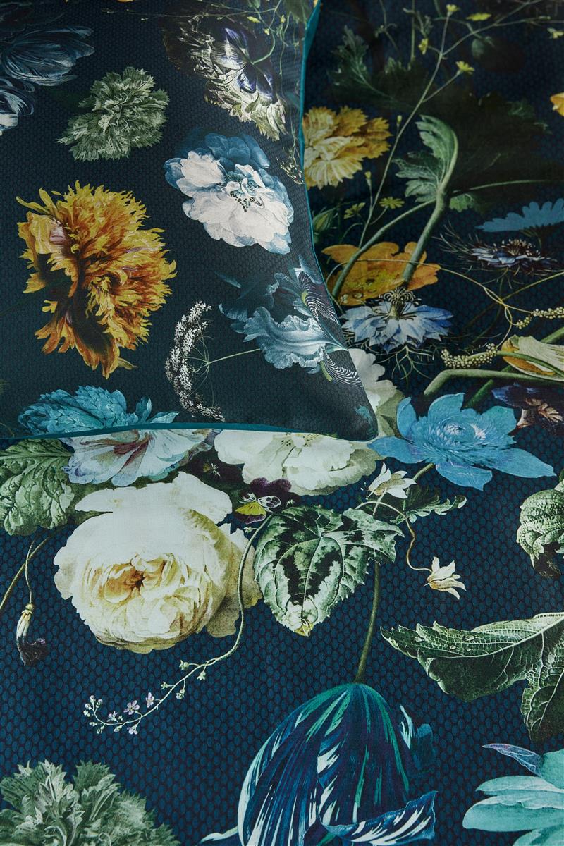 Foto van een Kardol Eta Doro Dekbedovertrek - Eenpersoons - 140x200/220 - Petrol ean nummer: 8719931270179