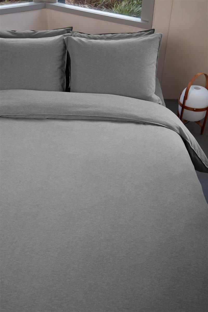 vtwonen Flanel Grey dekbedovertrek grijs NL Lits-jumeaux (260 x 200/220 cm)