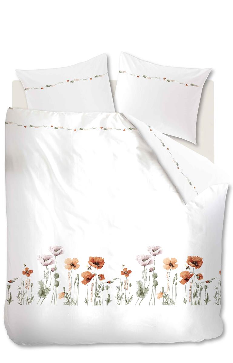 Foto van een Marjolein Bastin Poppies Dekbedovertrek - Tweepersoons - 200x200/220 - Rood ean nummer: 8719931319083