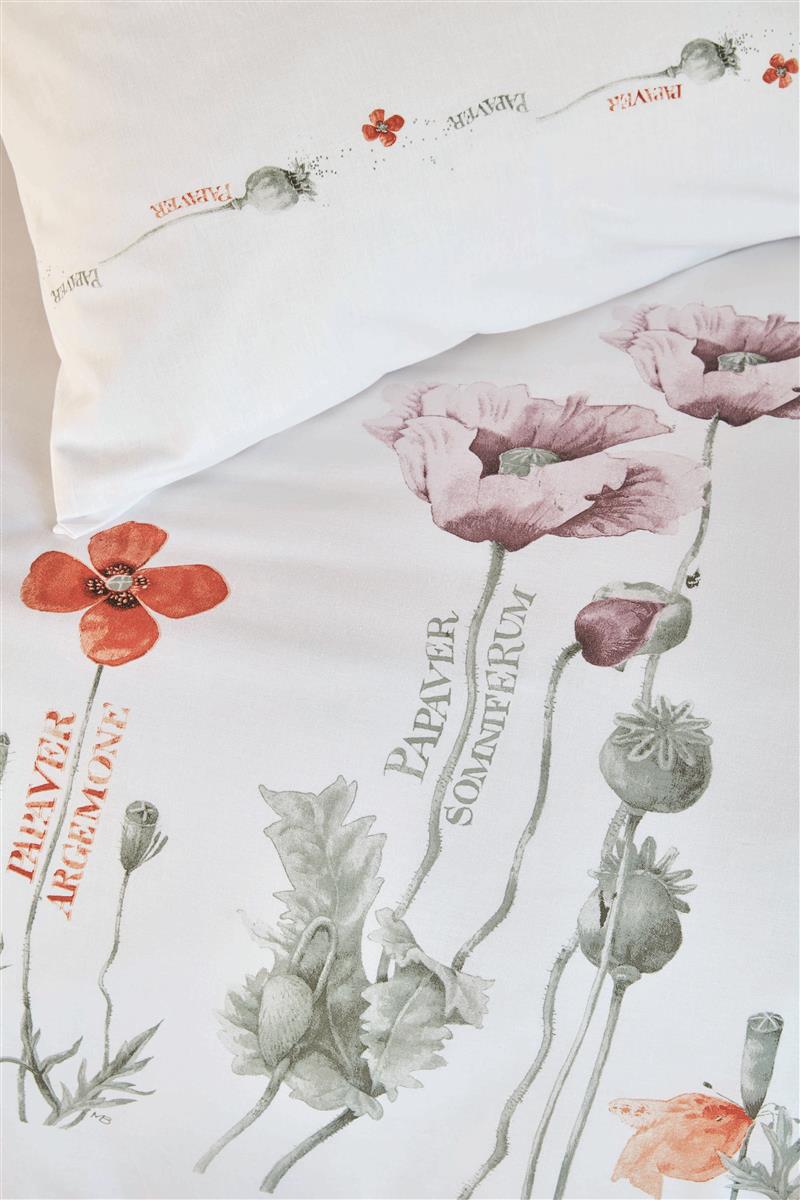 Foto van een Marjolein Bastin Poppies Dekbedovertrek - Tweepersoons - 200x200/220 - Rood ean nummer: 8719931319083