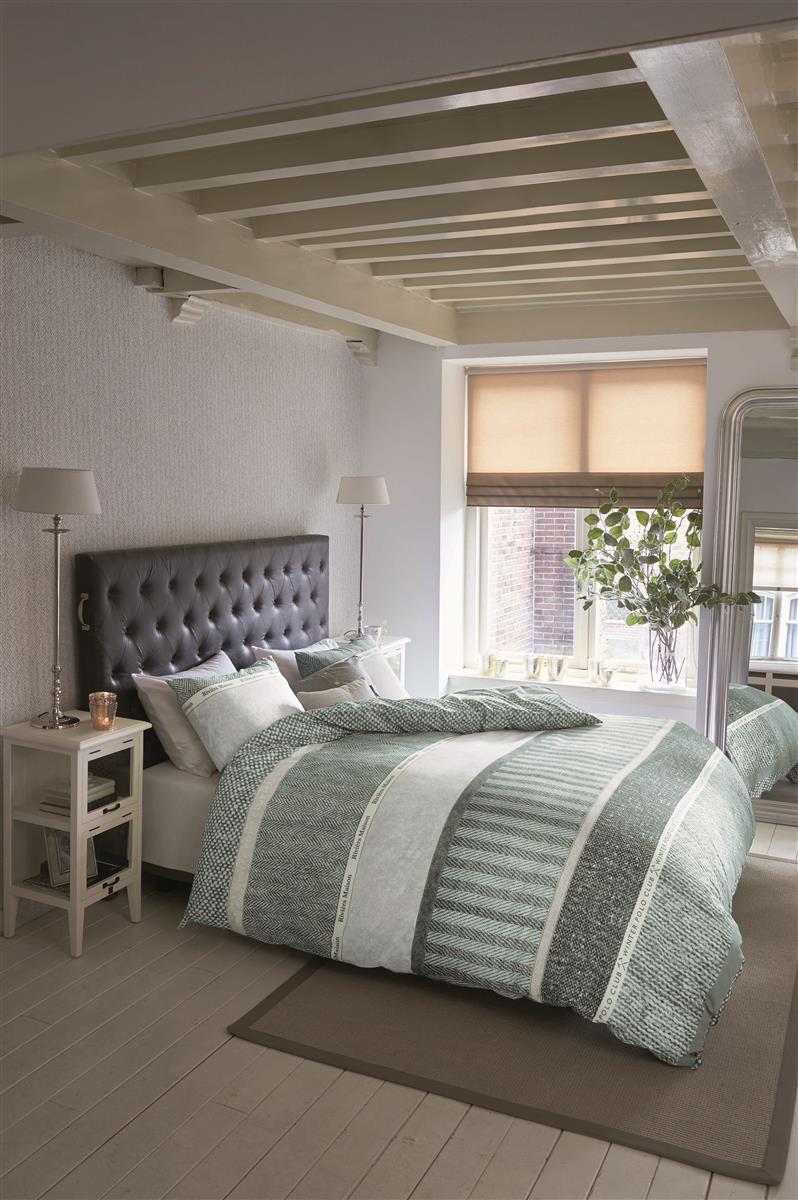 Foto van een Rivièra Maison Winterclub Dekbedovertrek - Lits-Jumeaux - 260x200/220 - Groen ean nummer: 8719931326753