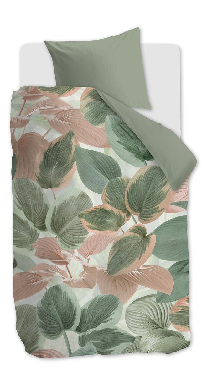 Foto van een Beddinghouse Hosta Dekbedovertrek - Eenpersoons - 140x200/220 - Groen ean nummer: 8719931393014