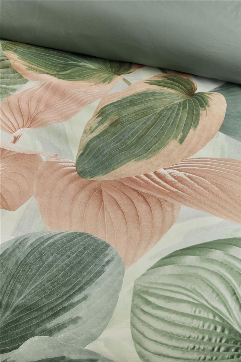 Foto van een Beddinghouse Hosta Dekbedovertrek - Eenpersoons - 140x200/220 - Groen ean nummer: 8719931393014