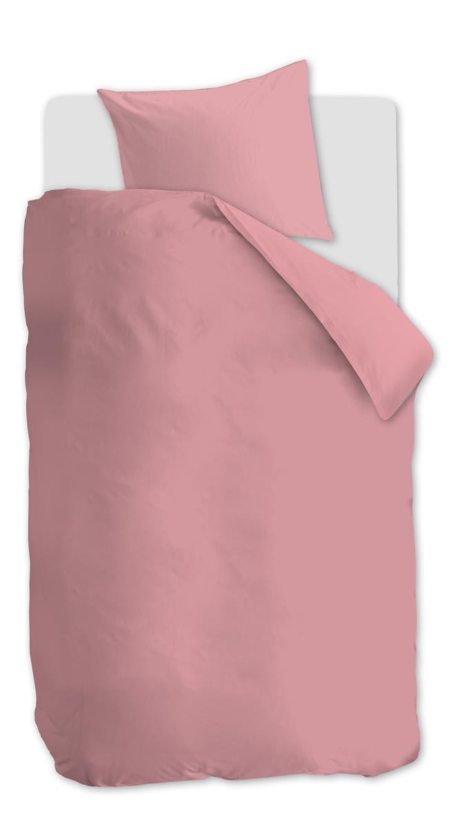 Foto van een At Home by Beddinghouse Easy Dekbedovertrek - Eenpersoons - 140x200/220 - Roze ean nummer: 8719931394967