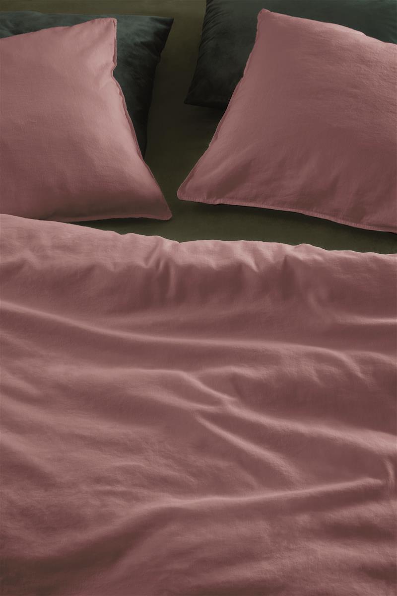 Foto van een At Home by Beddinghouse Easy Dekbedovertrek - Eenpersoons - 140x200/220 - Roze ean nummer: 8719931394967