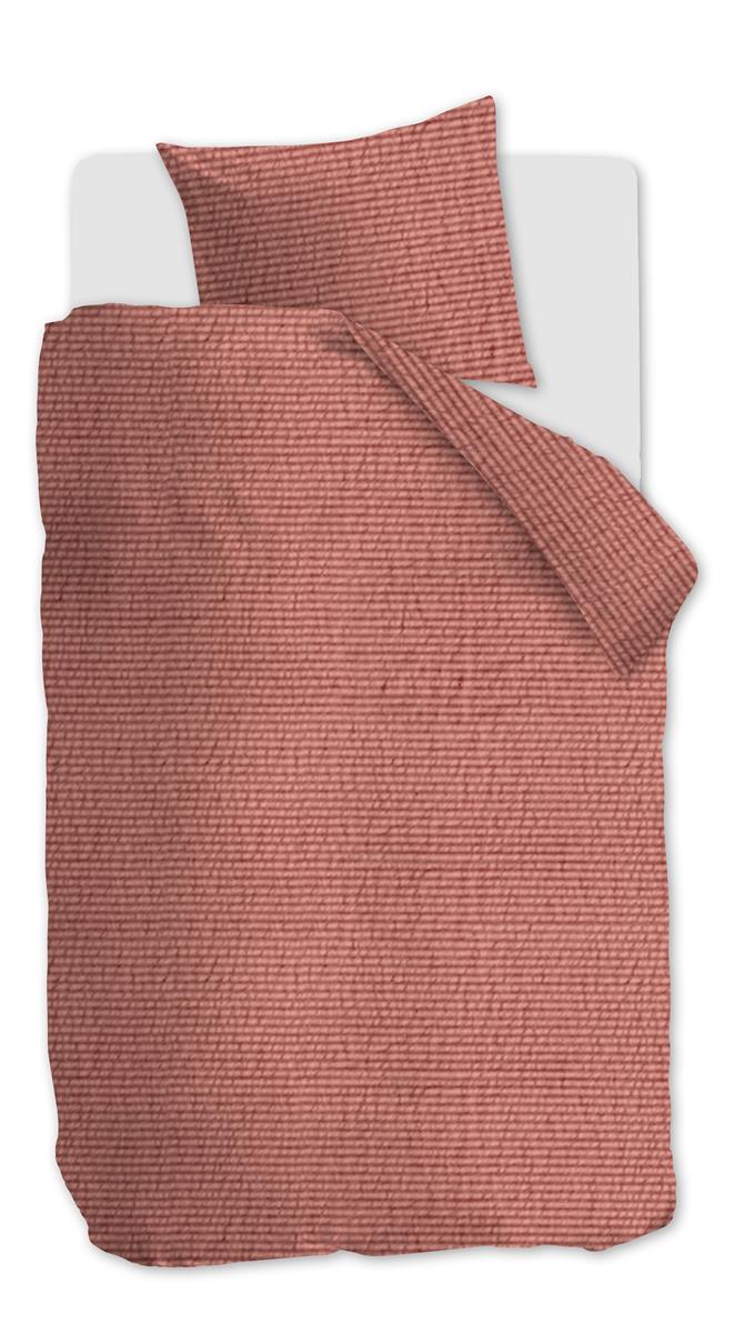 Foto van een Beddinghouse Wave Dekbedovertrek - Eenpersoons - 140x200/220 - Roze ean nummer: 8719931396558