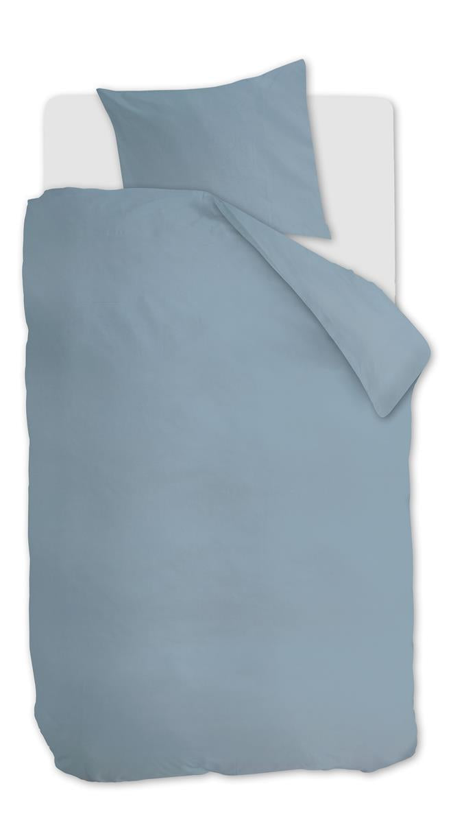 Beddinghouse Organic Basic Blue Grey dekbedovertrek blauw NL 1 persoons (140 x 200/220cm)