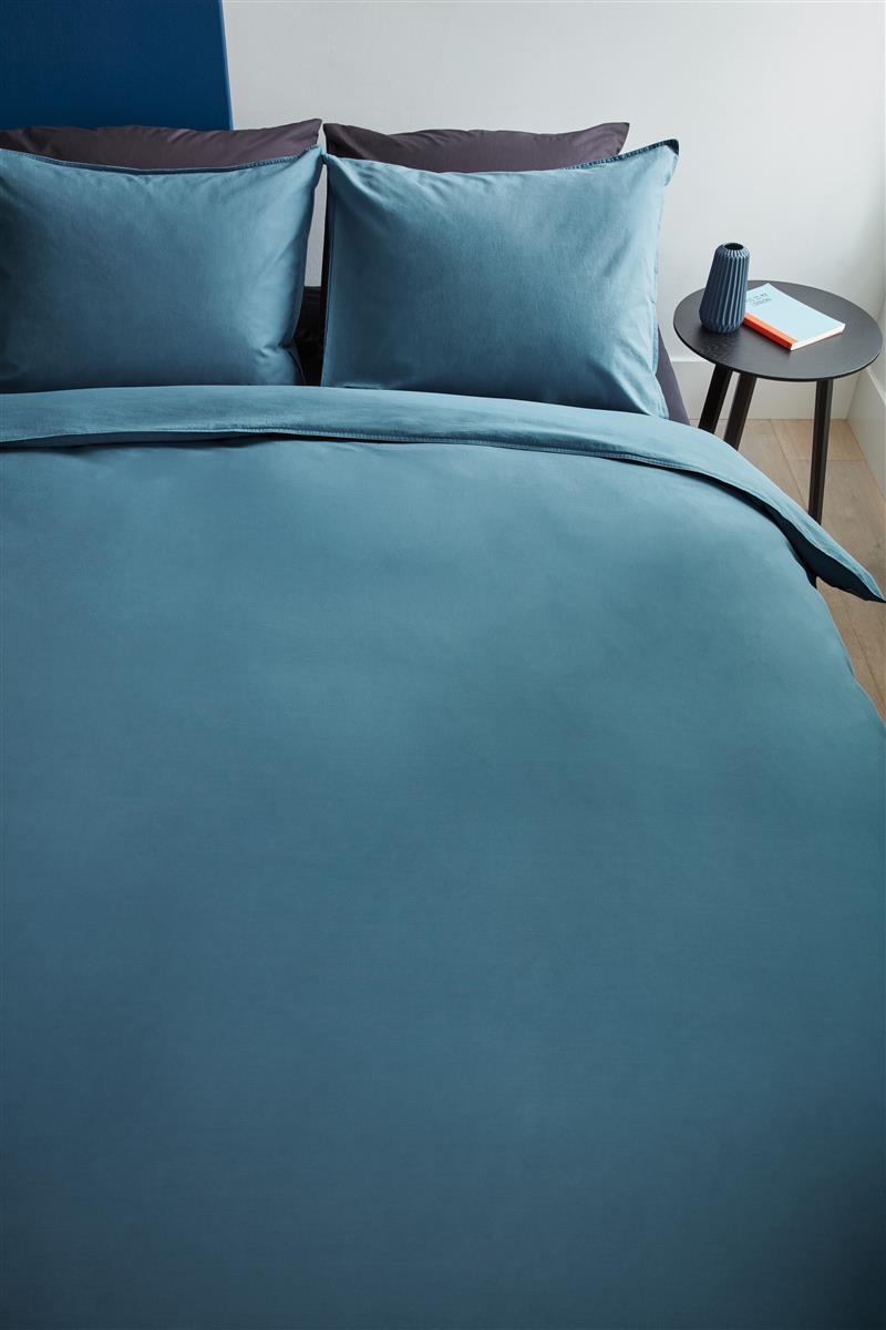 Beddinghouse Organic Basic Blue Grey dekbedovertrek blauw NL 1 persoons (140 x 200/220cm)