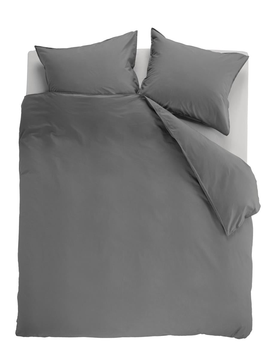 Beddinghouse Organic Basic Grey dekbedovertrek grijs NL 1 persoons (140 x 200/220cm)