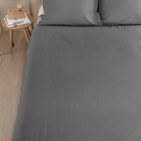 Beddinghouse Organic Basic Grey dekbedovertrek grijs NL 1 persoons (140 x 200/220cm)