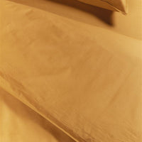 Foto van een Ambiante Cotton Uni Dekbedovertrek - Eenpersoons - 140x200/220 - Oker ean nummer: 8719931433987