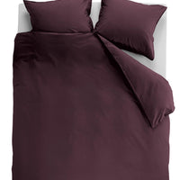 Foto van een Ambiante Cotton Uni Dekbedovertrek - Lits-Jumeaux - 260x200/220 - Donker Rood ean nummer: 8719931434113
