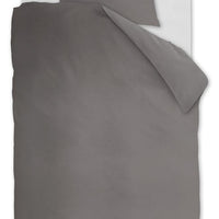 Ambiante Cotton Uni Grey dekbedovertrek grijs NL 1 persoons (140 x 200/220cm)
