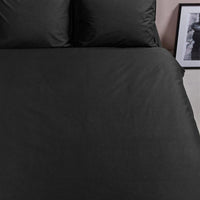Ambiante Cotton Uni Black dekbedovertrek zwart NL 1 persoons (140 x 200/220cm)