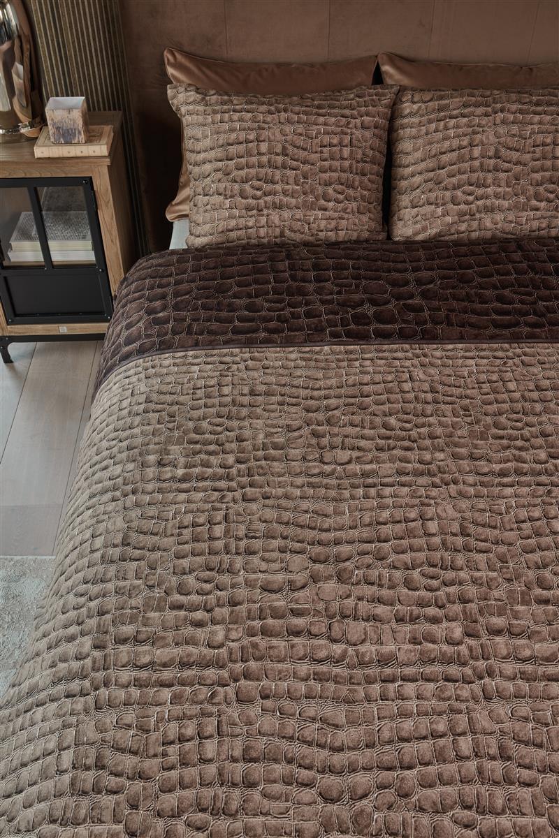 Rivièra Maison Croco Green dekbedovertrek groen NL 1 persoons (140 x 200/220cm)