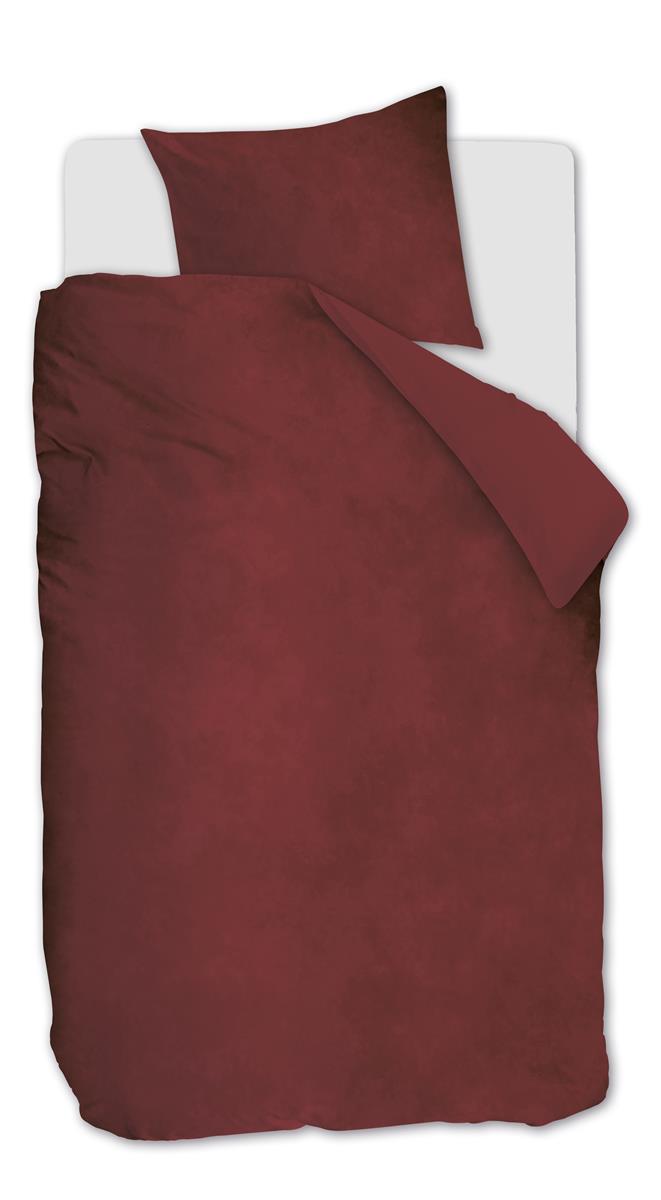Foto van een At Home by Beddinghouse Tender Dekbedovertrek - Eenpersoons - 140x200/220 - Donker Rood ean nummer: 8719931486471