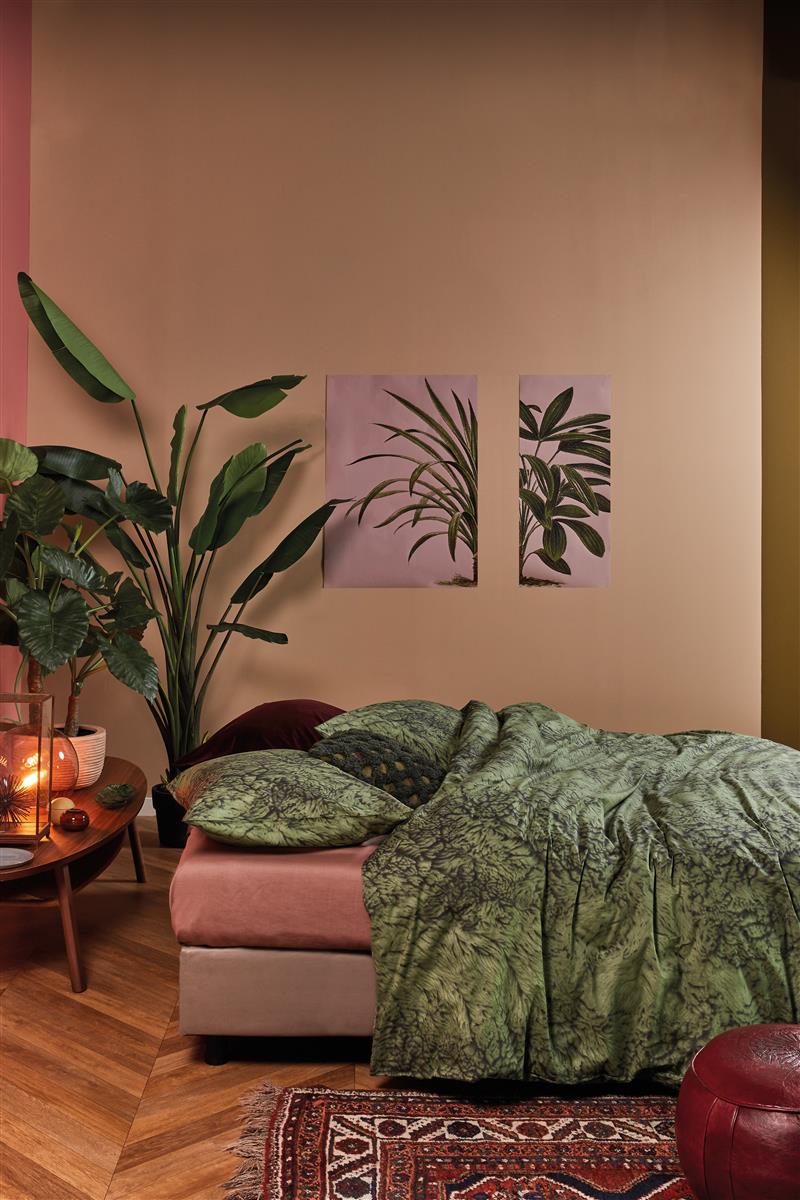 Foto van een At Home by Beddinghouse Feel Warm Dekbedovertrek - Lits-Jumeaux - 240x200/220 - Groen ean nummer: 8719931486778