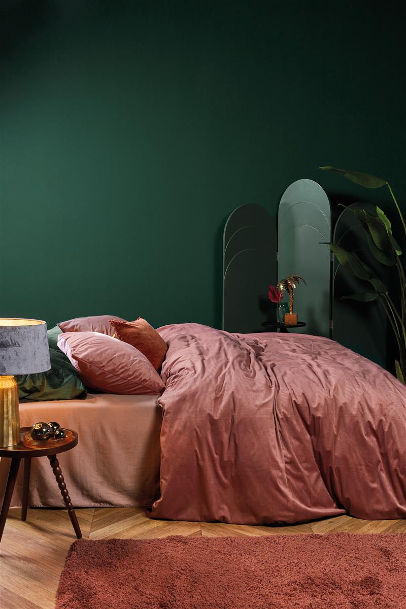 Foto van een At Home by Beddinghouse Cosy Corduroy Dekbedovertrek - Eenpersoons - 140x200/220 - Roze ean nummer: 8719931493066