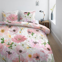 Foto van een Ambiante Rosella Dekbedovertrek - Lits-Jumeaux - 240x200/220 - Roze ean nummer: 8719931533328