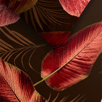 Foto van een Ambiante Cordyline Dekbedovertrek - Eenpersoons - 140x200/220 - Rood ean nummer: 8719931533847