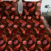 Foto van een Ambiante Cordyline Dekbedovertrek - Eenpersoons - 140x200/220 - Rood ean nummer: 8719931533847