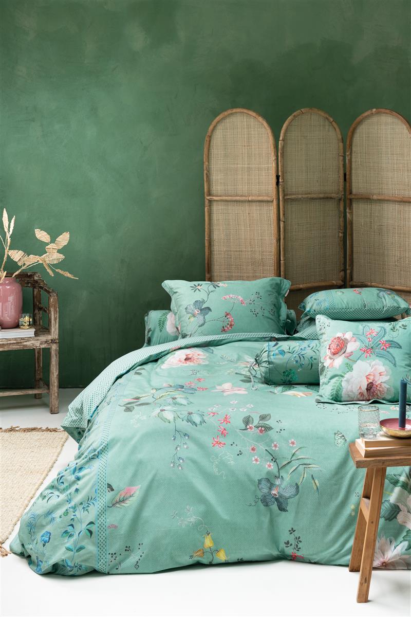 Pip Studio Tokyo Bouquet Green dekbedovertrek groen NL 2 persoons (200 x 200/220 cm)