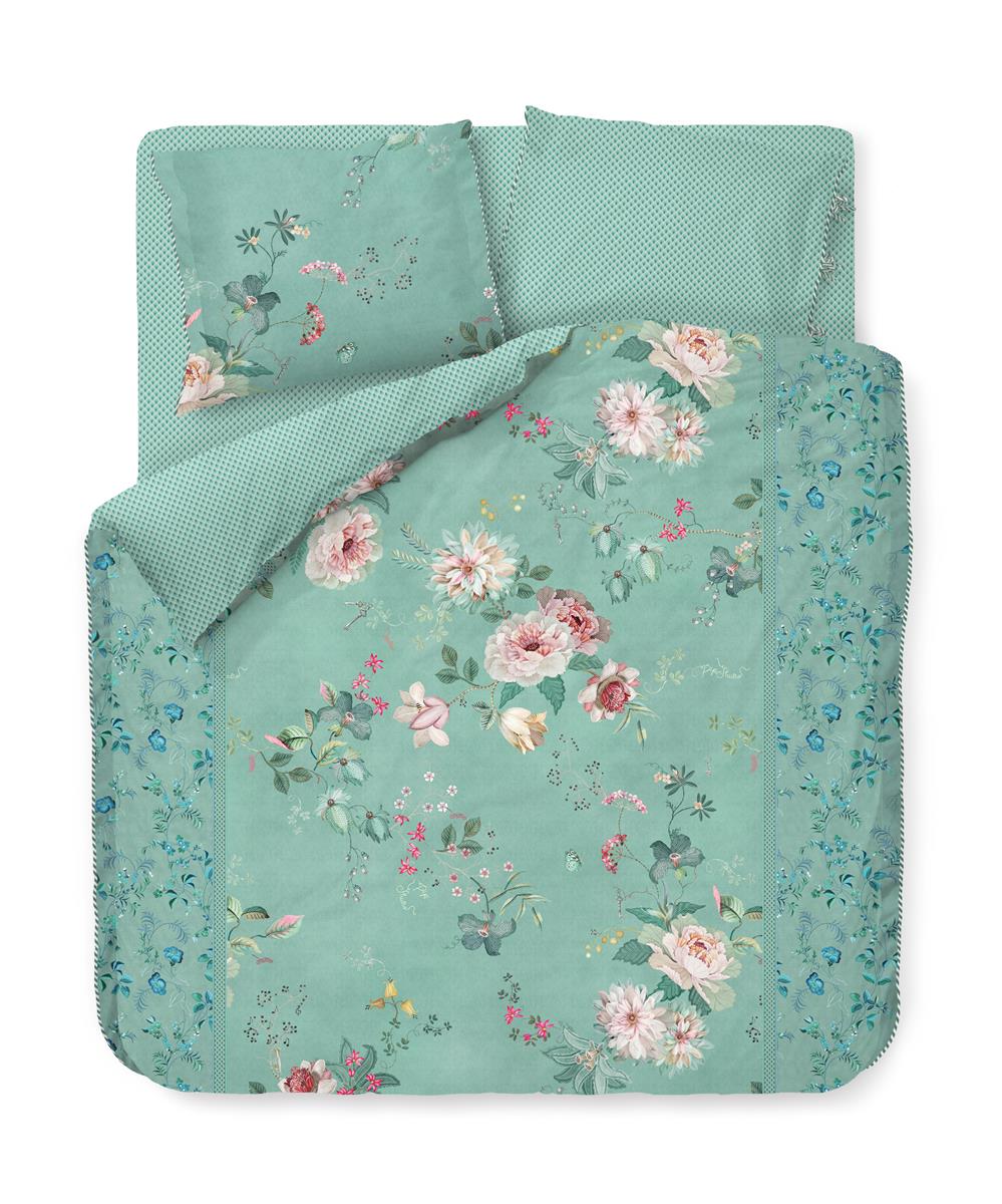 Pip Studio Tokyo Bouquet Green dekbedovertrek groen NL 2 persoons (200 x 200/220 cm)