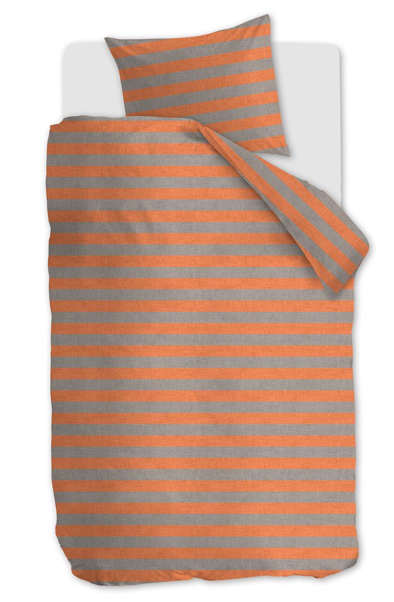Foto van een vtwonen Bold Stripe Dekbedovertrek - Eenpersoons - 140x200/220 - Perzik ean nummer: 8719931577872