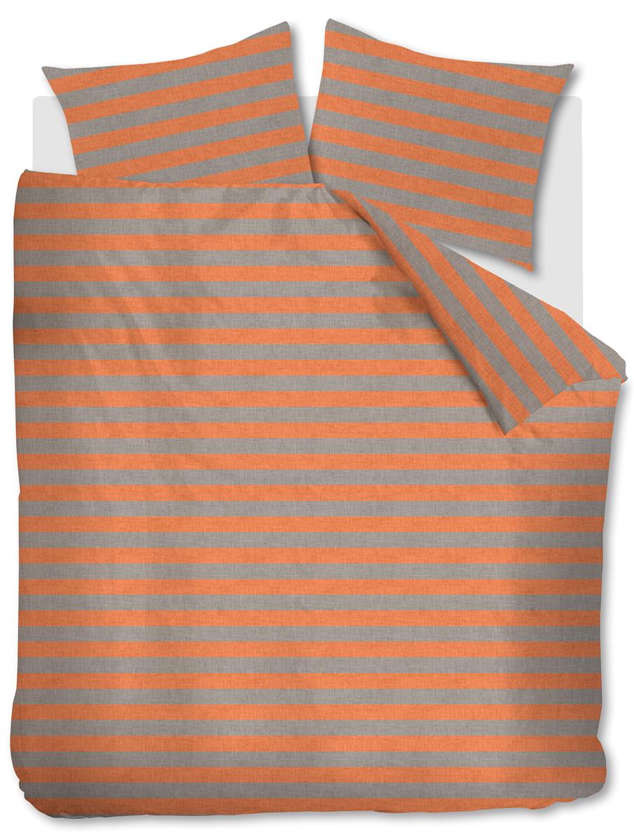 Foto van een vtwonen Bold Stripe Dekbedovertrek - Lits-Jumeaux - 240x200/220 - Perzik ean nummer: 8719931577896