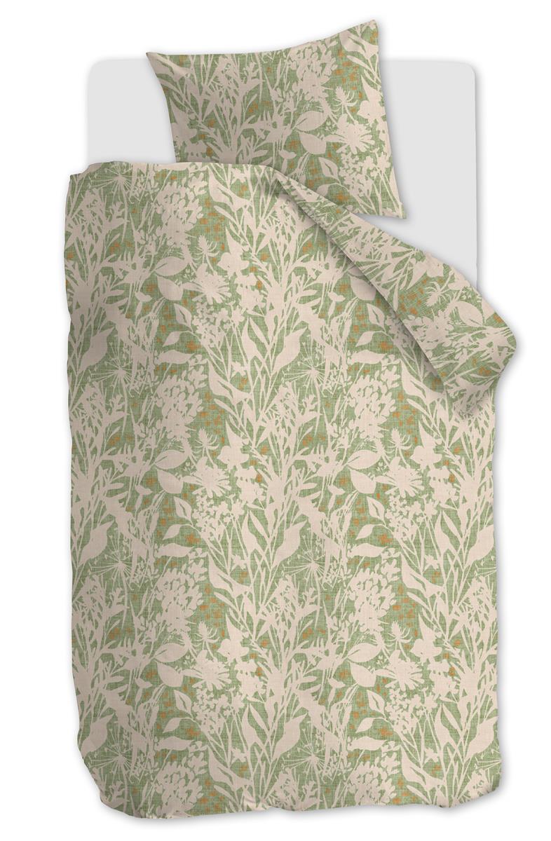 Foto van een Ariadne At Home by Beddinghouse Botanical Dekbedovertrek - Eenpersoons - 140x200/220 - Groen ean nummer: 8719931578770
