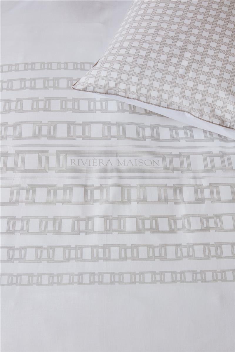 Foto van een Rivièra Maison Syros Dekbedovertrek - Lits-Jumeaux - 240x200/220 - Zand ean nummer: 8719931583644