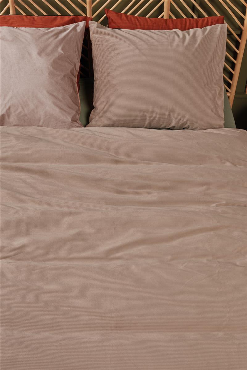 At Home Cosy Corduroy Natural dekbedovertrek beige NL 1 persoons (140 x 200/220cm)
