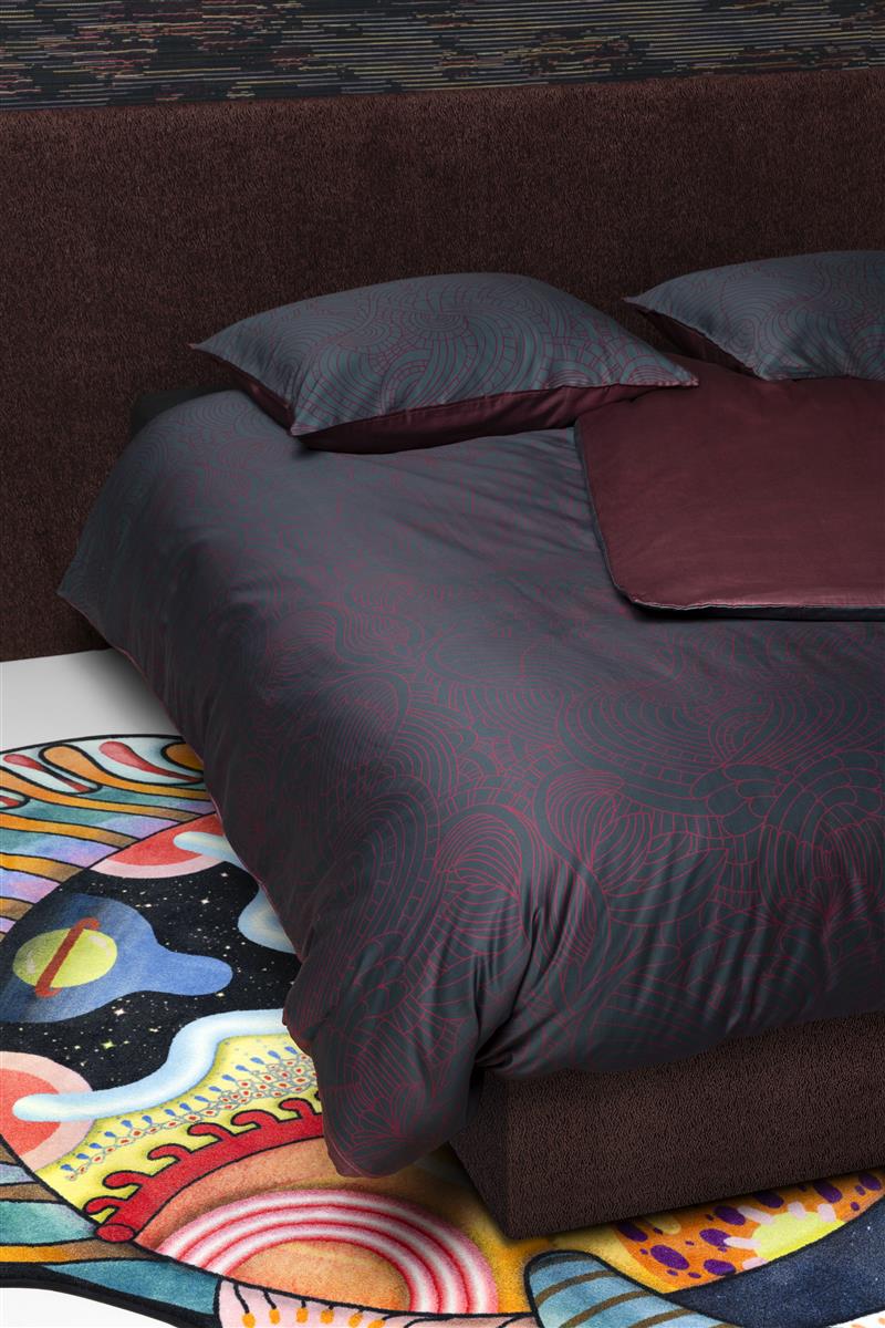 Foto van een MOOOI Dodo Pavone Dekbedovertrek - Lits-Jumeaux - 240x200/220 - Blauw ean nummer: 8719931591151